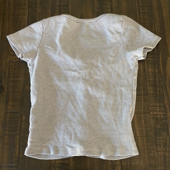 brandy melville blue and white stripped zelly top - Picture 2 of 3